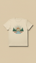 Sunrise Cream T-Shirt Retro Motif